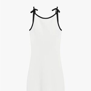 White Dress with Black Trim